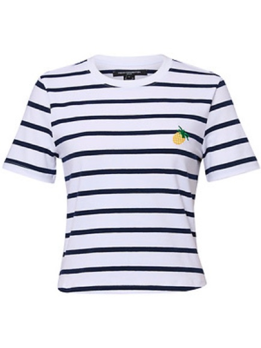 FRENCH CONNECTION STRIPED KNIT TOP with Pineapple Size XL